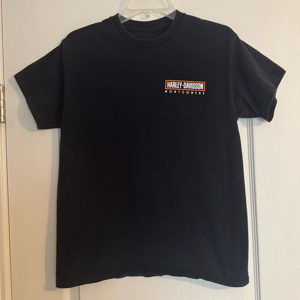 ❤️2 for 10❤️ Black Harley Davidson flag I found my freedom Montgomery al tshirt